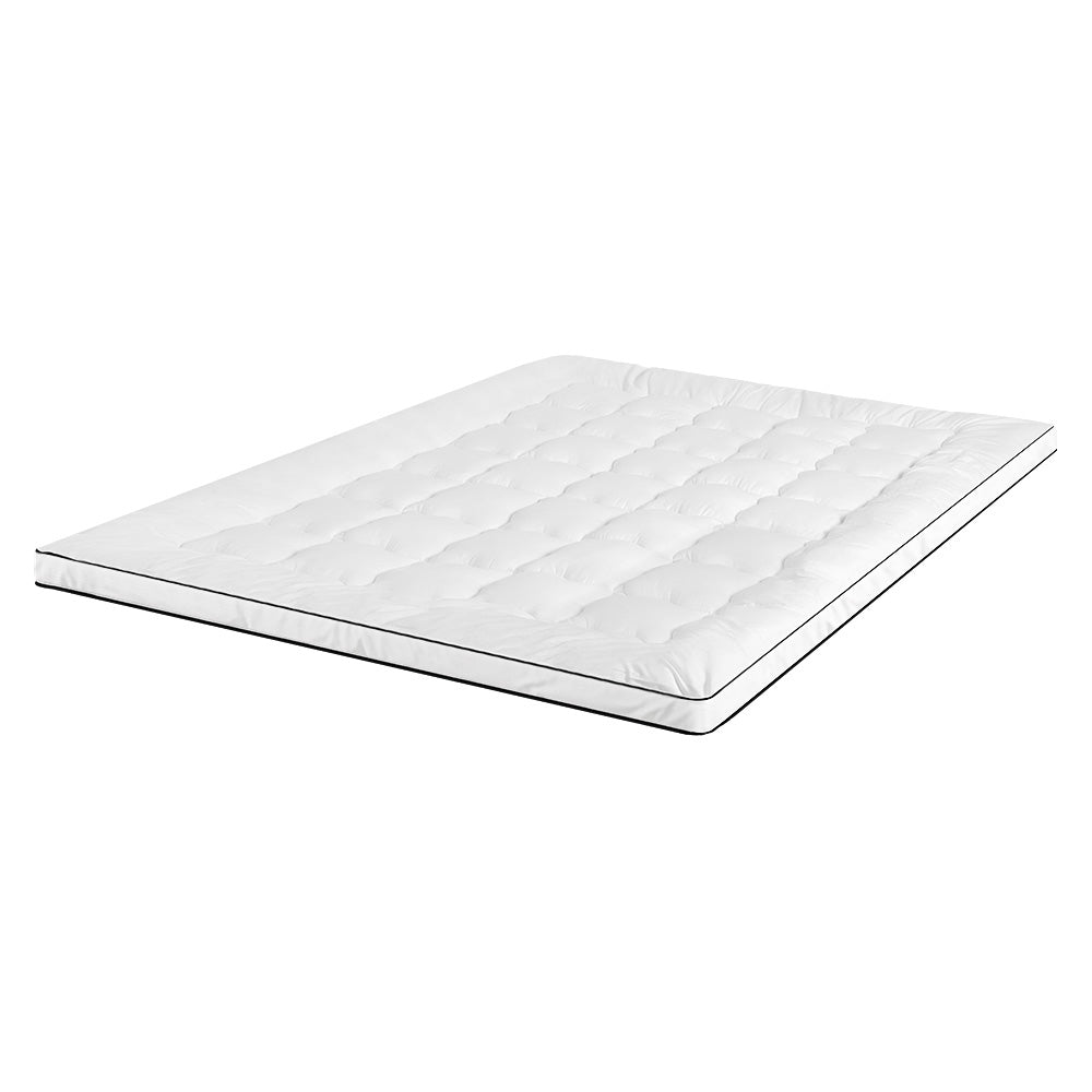 Giselle Bedding Pillowtop Mattress Topper 5cm Thick Mattress Pad for Back Pain Relief & Old Beds Machine Washable 500GSM Breathable Protector King Single