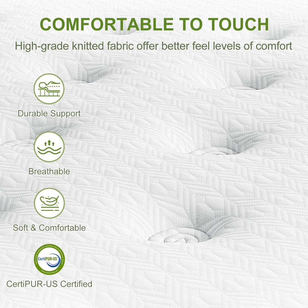 BedStory 34cm King Single Latex Hybrid Mattress Medium Firm - 5 Zone Pocket Spring Bed for Pressure Relief Motion Isolation