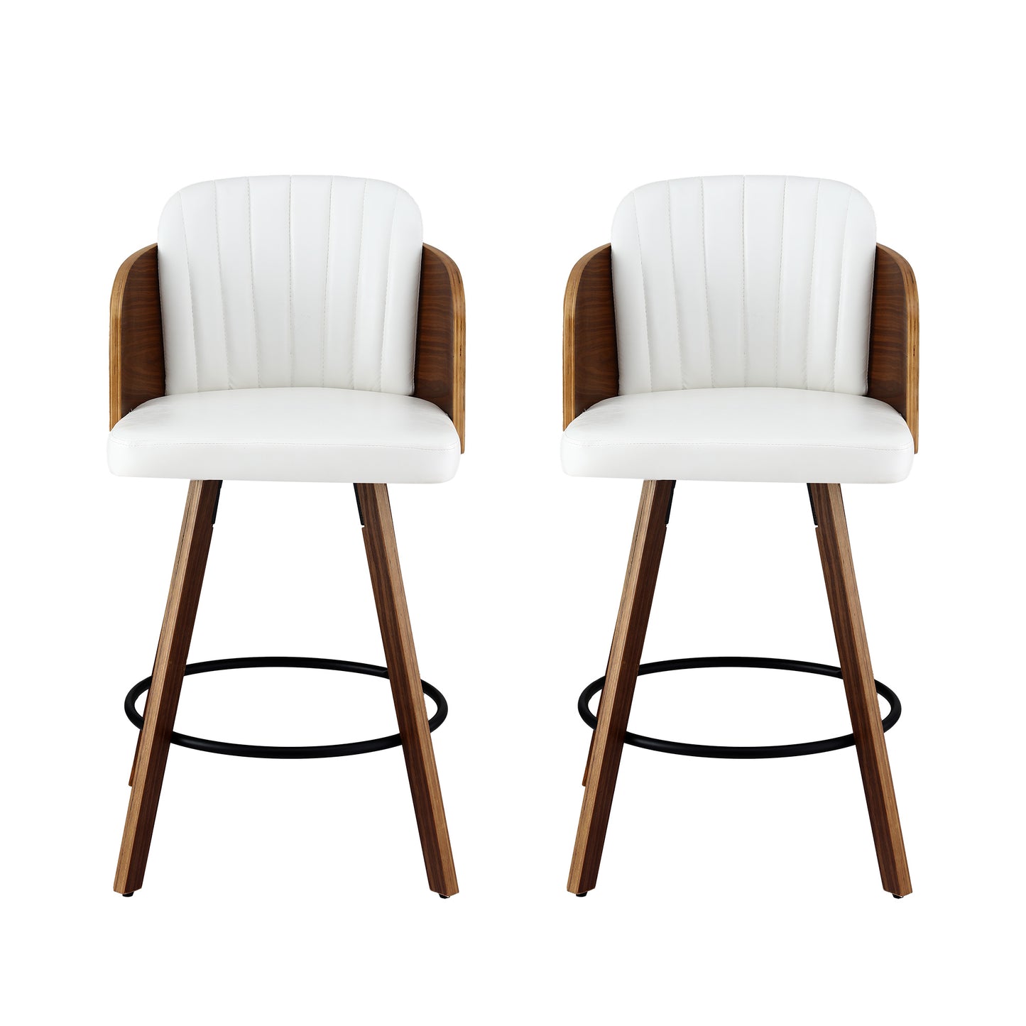 Artiss Wooden Bar Stools Swivel Kitchen Counter Stool Chair 58cm Seat Height