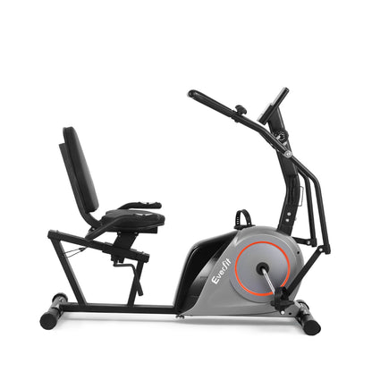 Everfit Exercise Bike Recumbent Cycling Magnetic Bluetooth App Connect Home Gym