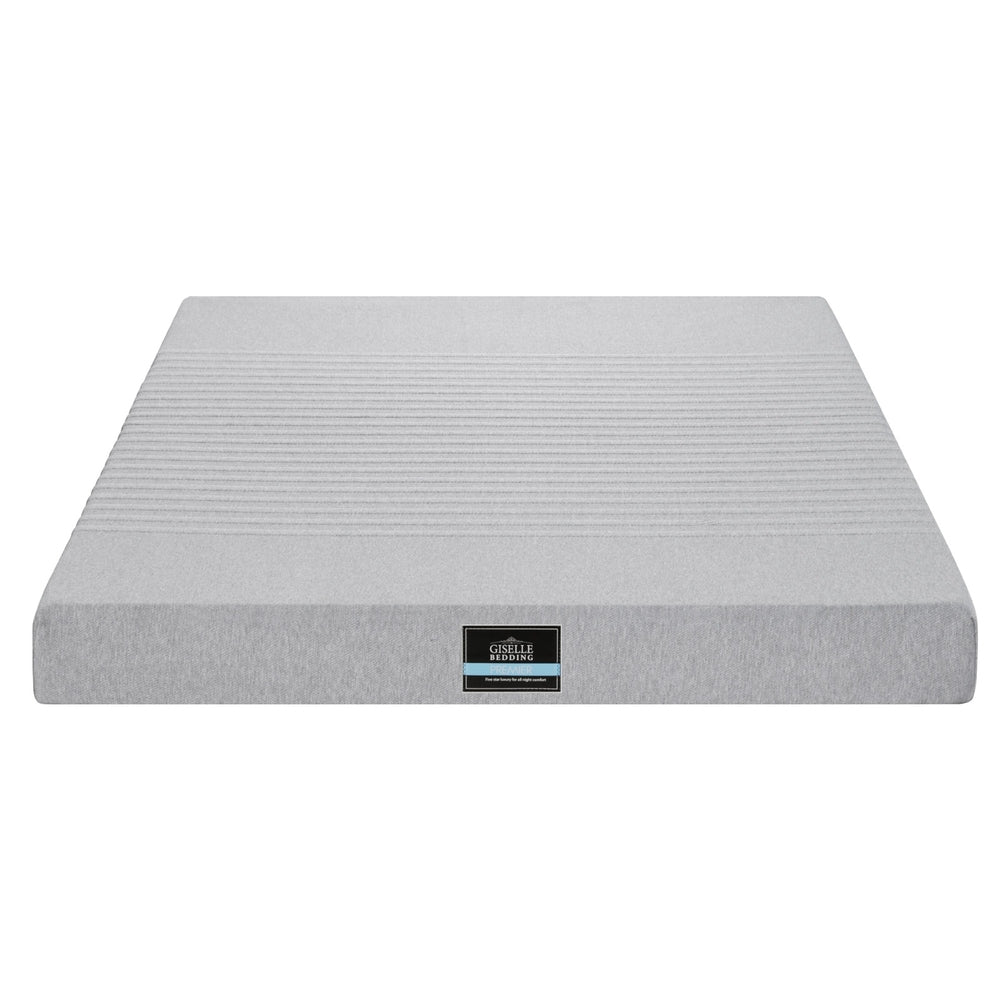 Giselle Bedding Cool Gel Memory Foam Mattress Charcoal 7-Zone Washable Bamboo Cover 15cm Double