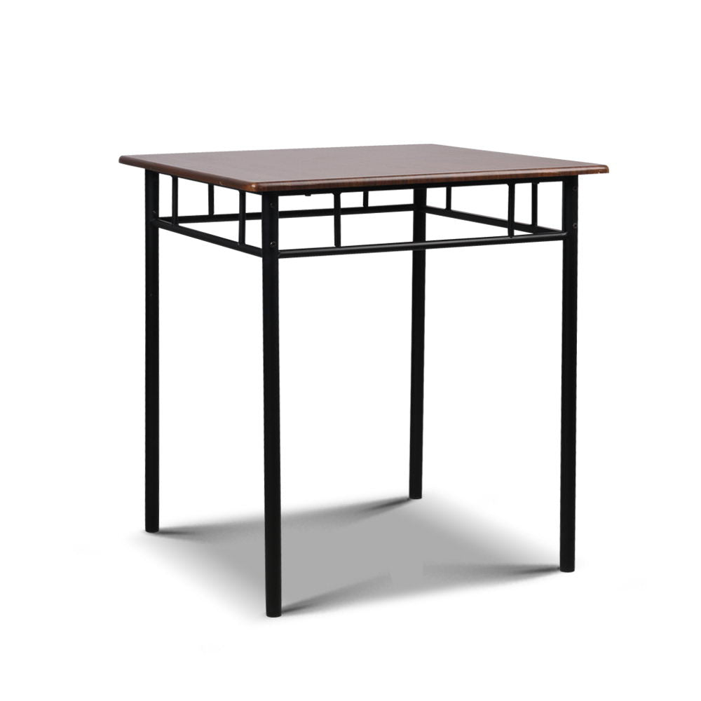 Artiss Dining Table And Chairs Set fo 3 Walnut