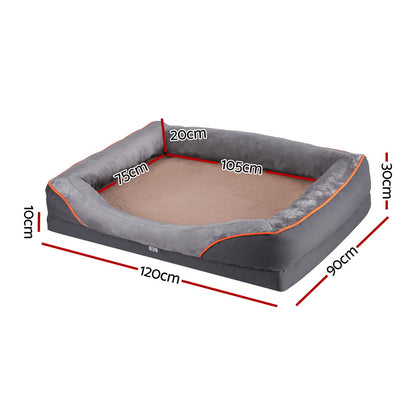 i.Pet Pet Bed Orthopedic Washable Dog Bed Plush Fleece Sofa Cushion Mat