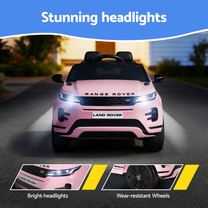 Kids Electric Ride On Car Land Rover Licensed Toy Cars Remote 12V Battery Pink