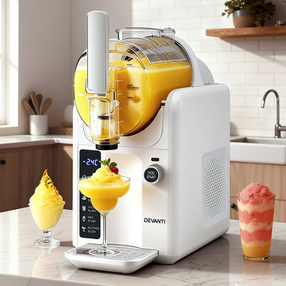 Devanti 5in1 Slushie Machine Ice Cream Maker 2L White