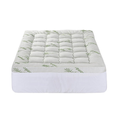 Giselle Bedding 1500GSM Pillowtop Mattress Topper Bamboo Mattress Pad for Back Pain Relief Washable 11cm Thick Bed Cover with 45cm Deep Pocket Double