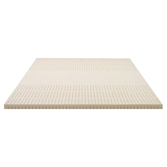 Giselle Bedding Latex Mattress Topper, 5cm Thick Cooling Bed Pad for Side Sleepers Pain Relief, 7 Zone Foldable Mat with Washable Cover for Guest Room Bedroom King