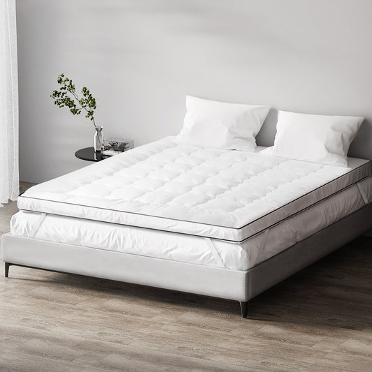 Giselle Bedding Pillowtop Mattress Topper 5cm Thick Mattress Pad for Back Pain Relief & Old Beds Machine Washable 500GSM Breathable Protector Double