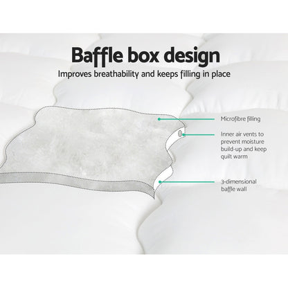 Giselle Bedding Pillowtop Mattress Topper 5cm Thick Mattress Pad for Back Pain Relief & Old Beds Machine Washable 500GSM Breathable Protector Single