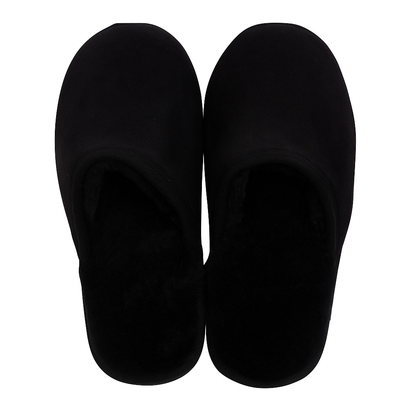Sheepskin Wool Unisex Slippers Scuffs Slip On Winter Ugg Slippers in Black - 8